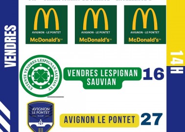 Résultats matchs retour Vendres Lespignan Sauvian